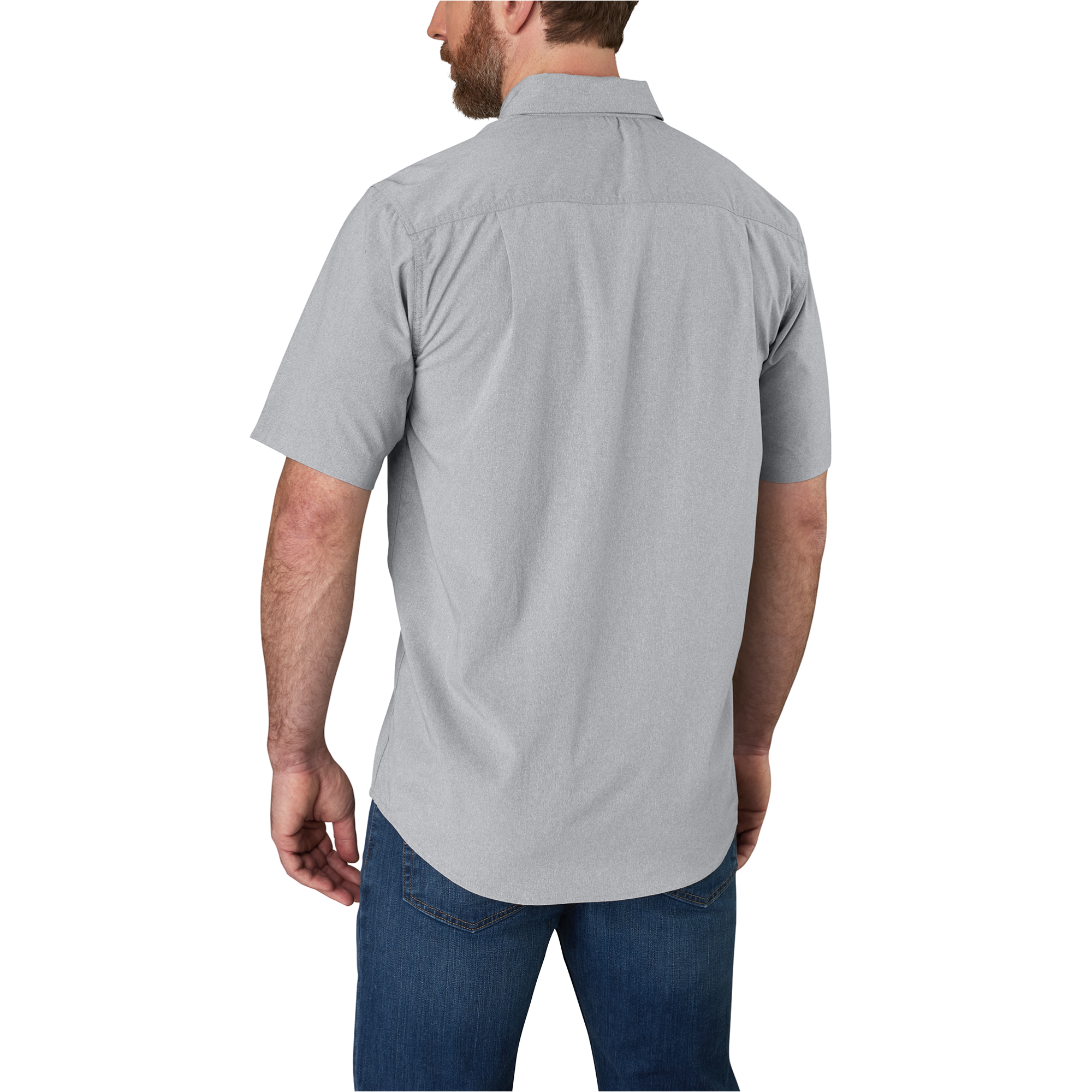 Carhartt 105292 Mens Force Relaxed Fit Lightweight Short-Sleeve Gray Shirt from GME Supply